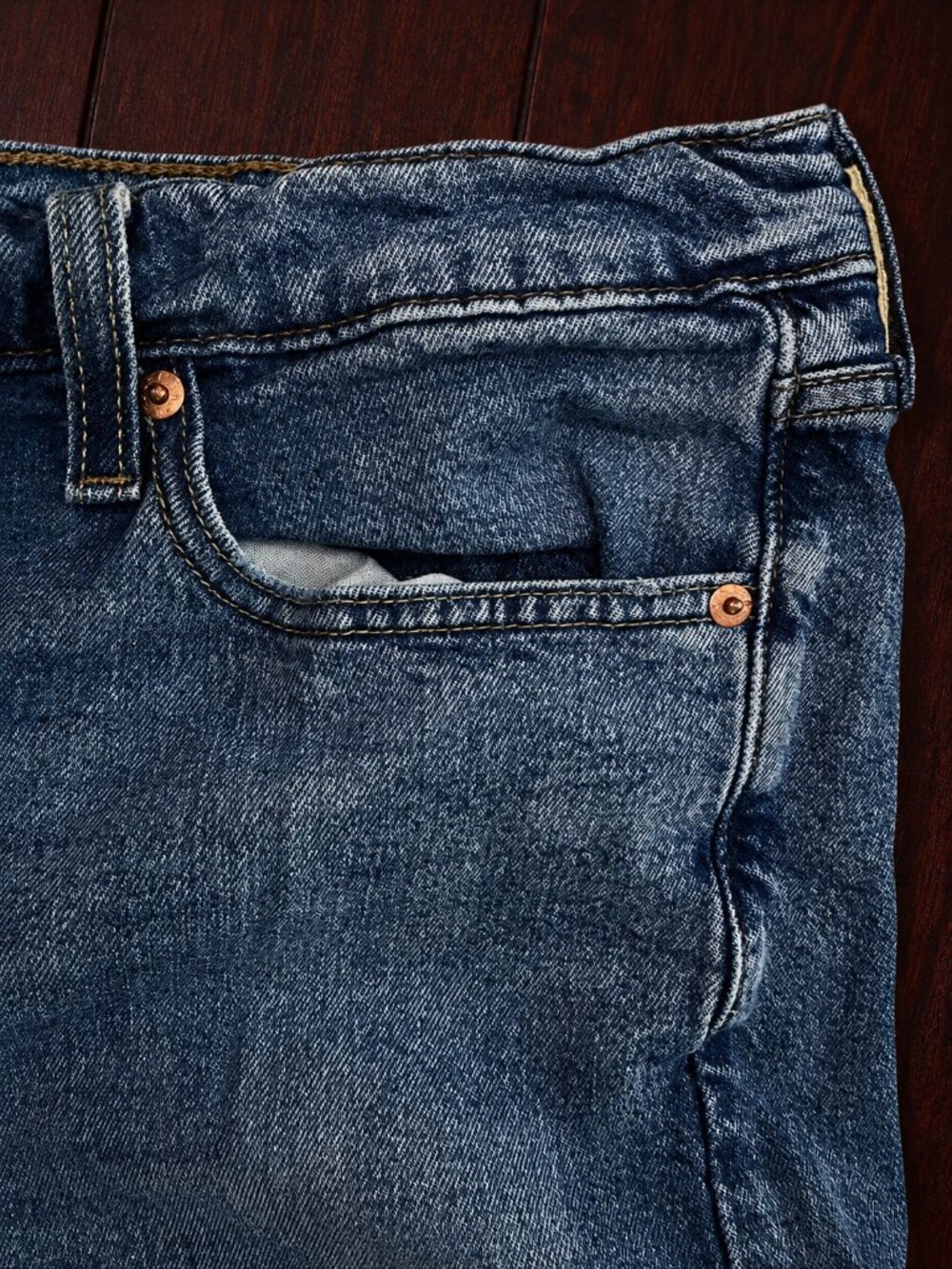 Levi's 541 Athletic Taper Jeans Men's 34x34 Medium Wash Blue Denim Stretch Zip F - Picture 3 of 5